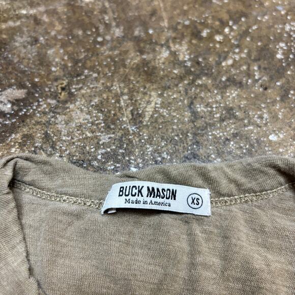 Buck Mason Slub Cotton Curved Hem Crew T Shirt Men's XS Minimalist - Picture 4 of 10